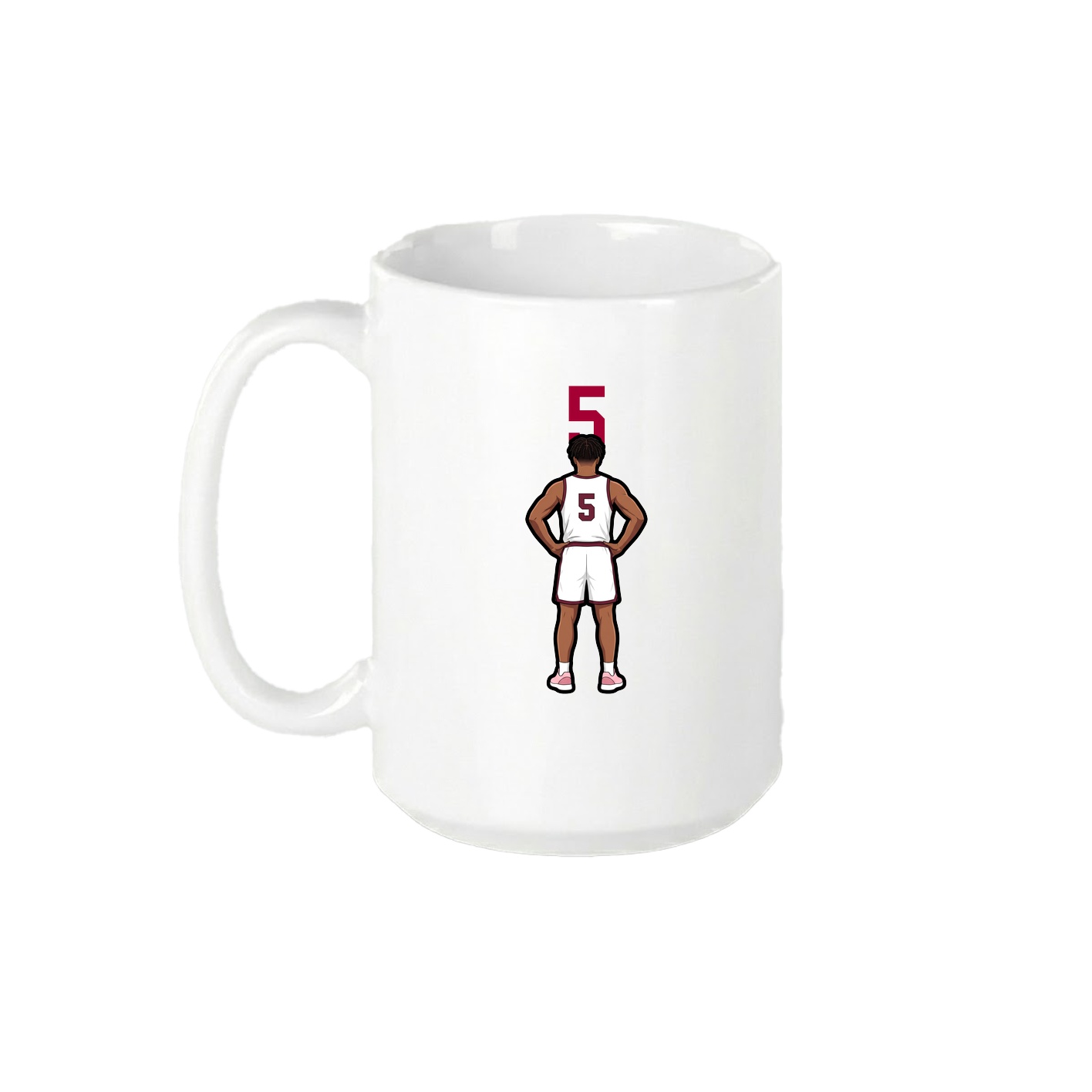 15oz Coffee Mug — Number Top in White