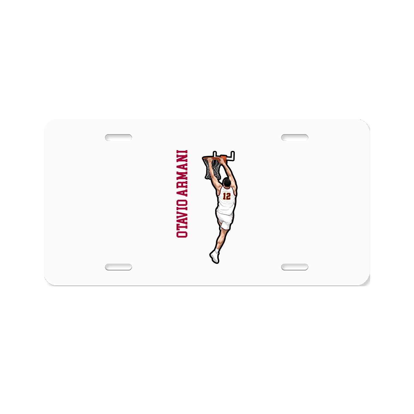 License Plate — Name Vertical in Classic