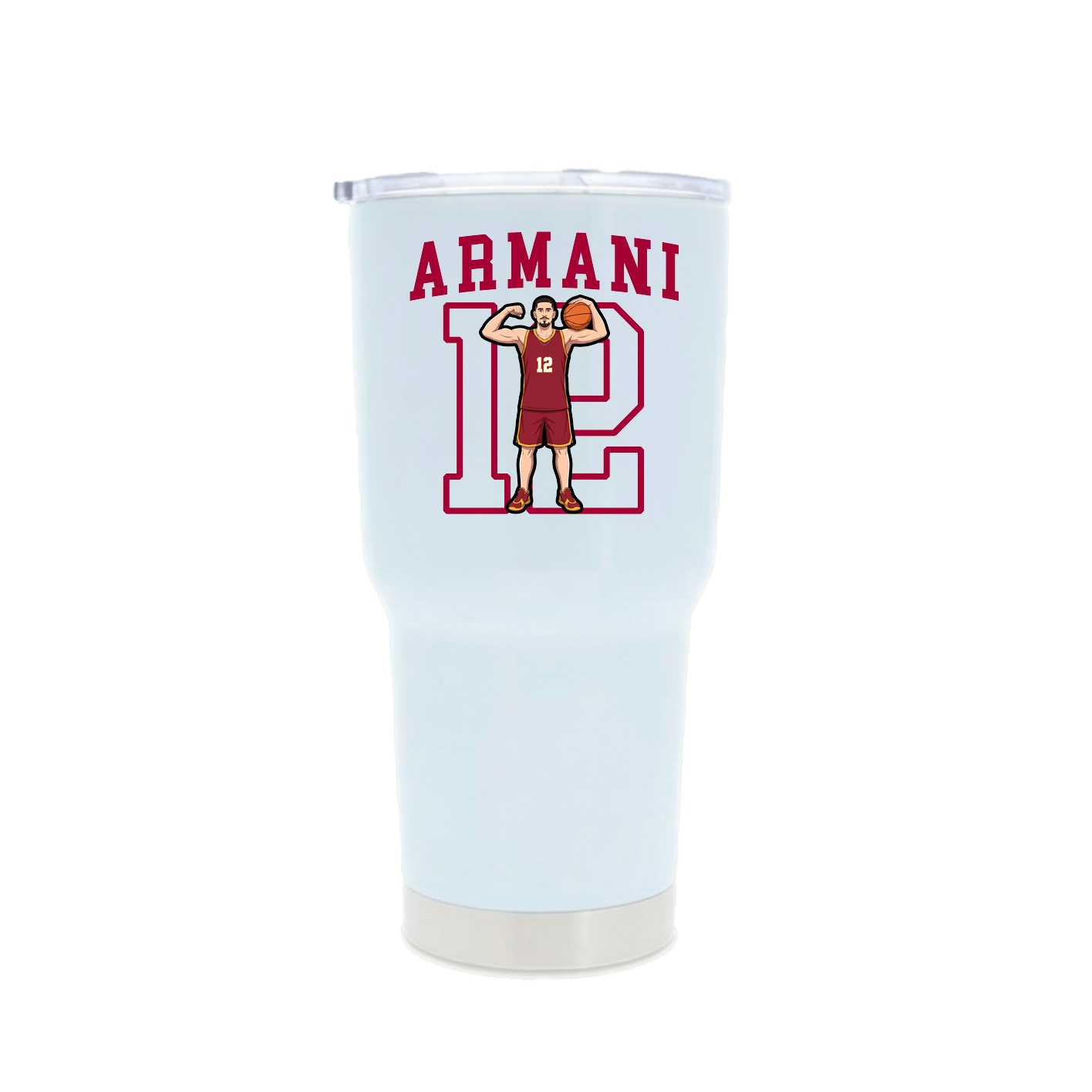 30oz Stainless Steel Tumbler — Shirsey in White