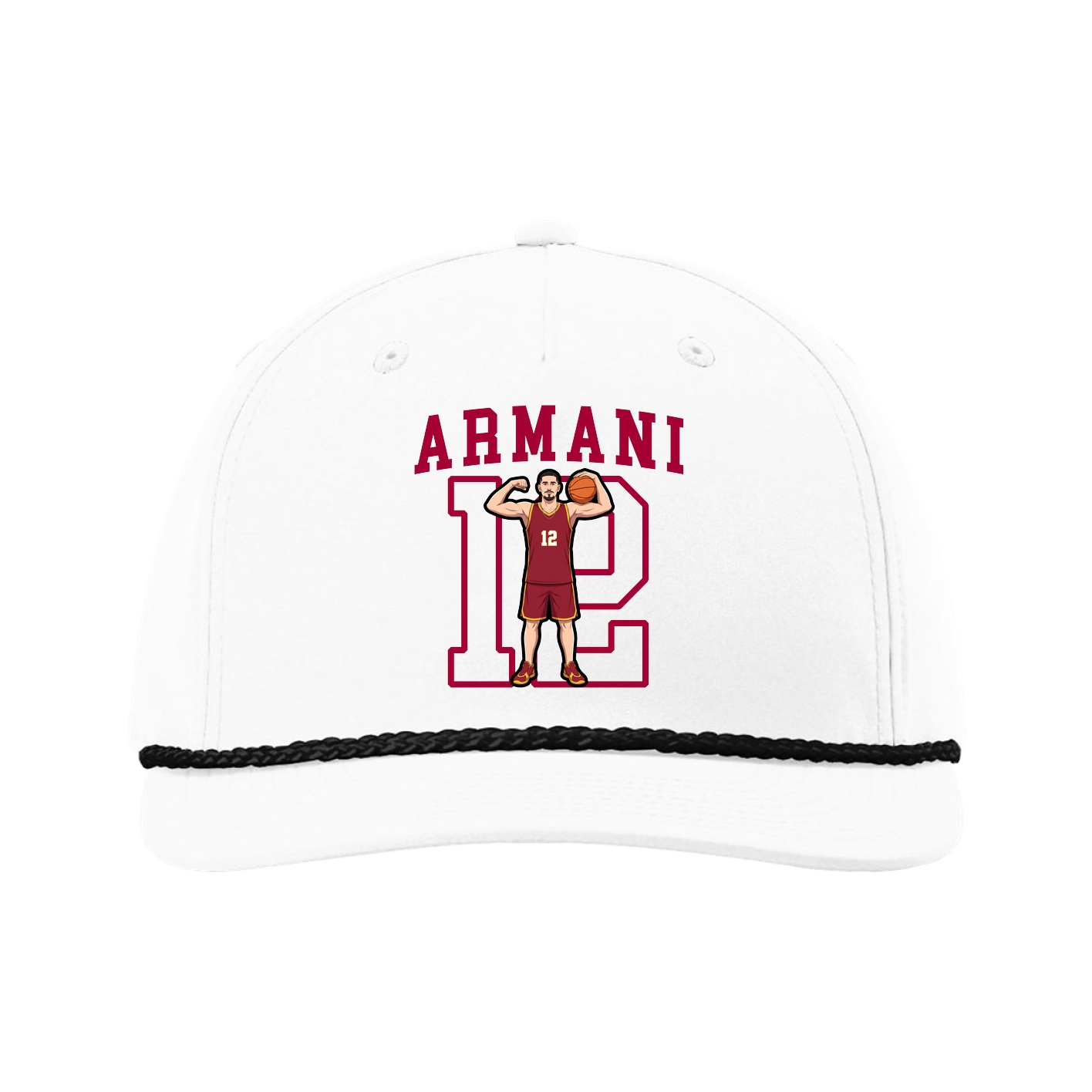 Five-Panel Classic Rope Cap — Shirsey in White