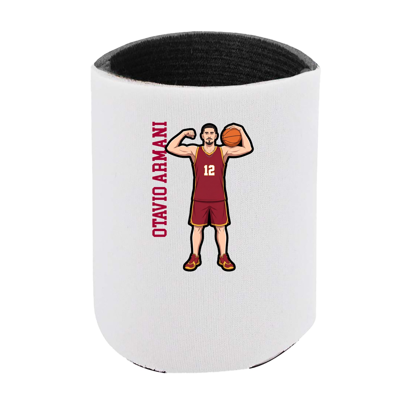 Can Holder — Name Vertical in White