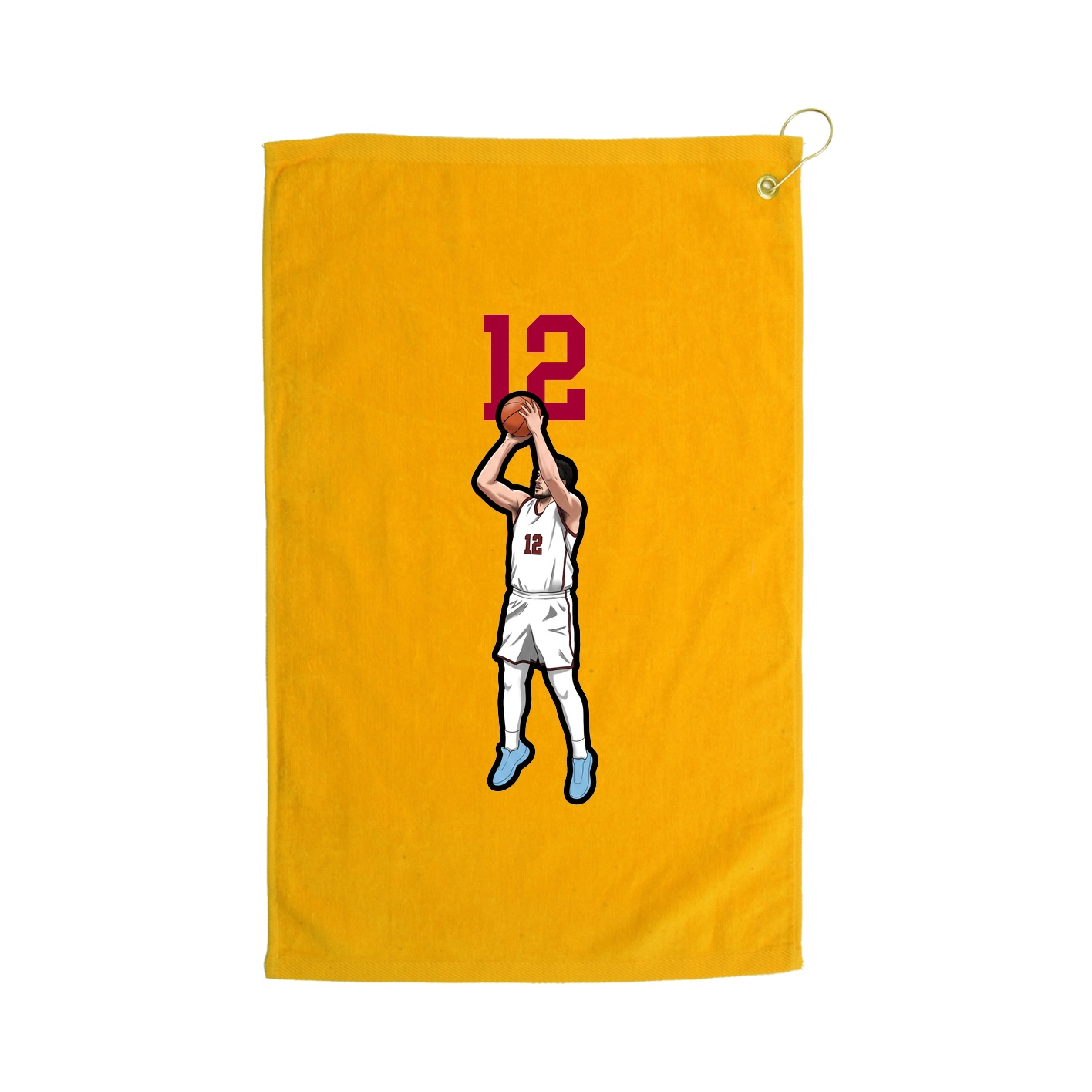 Golf Towel — Number Top in Gold