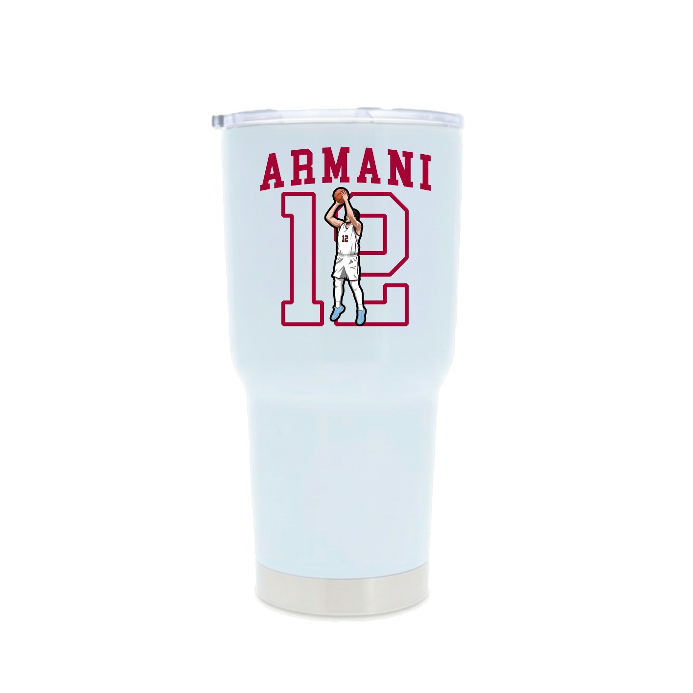 30oz Stainless Steel Tumbler — Shirsey in White