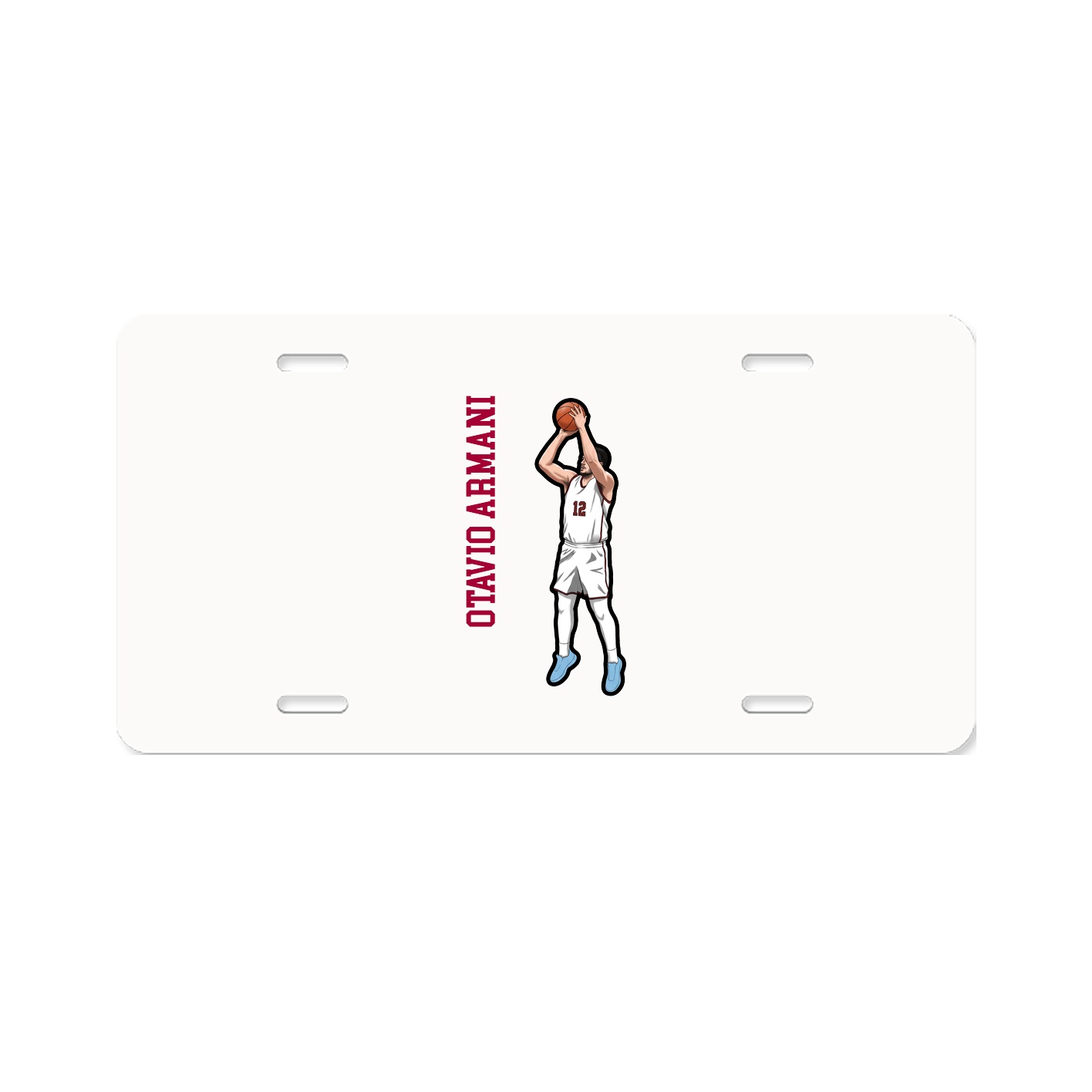 License Plate — Name Vertical in Classic