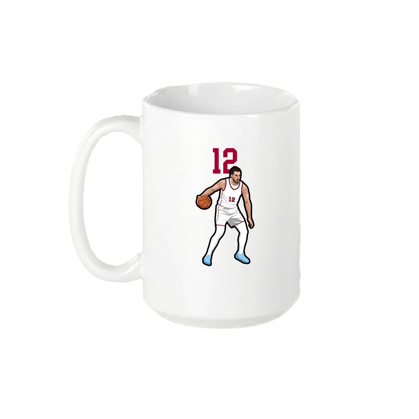 15oz Coffee Mug — Number Top in White