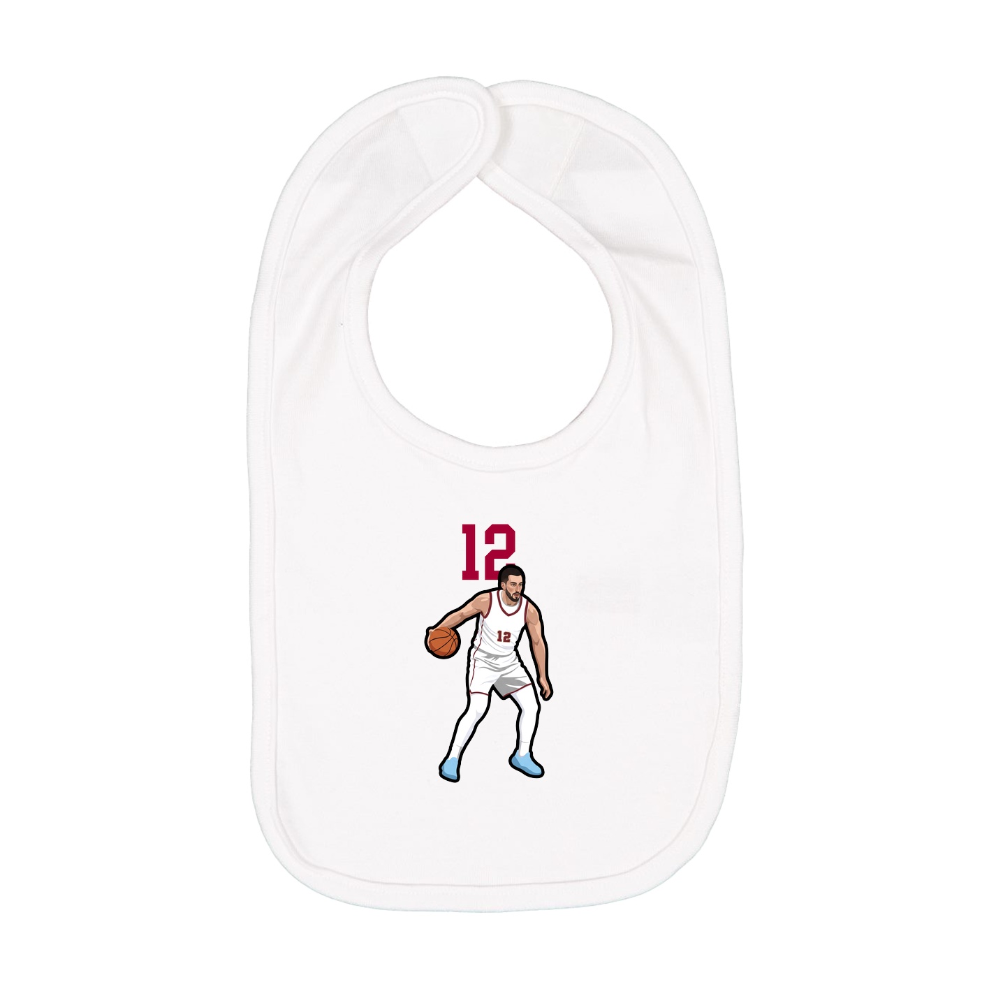 Infant Bib — Number Top in White