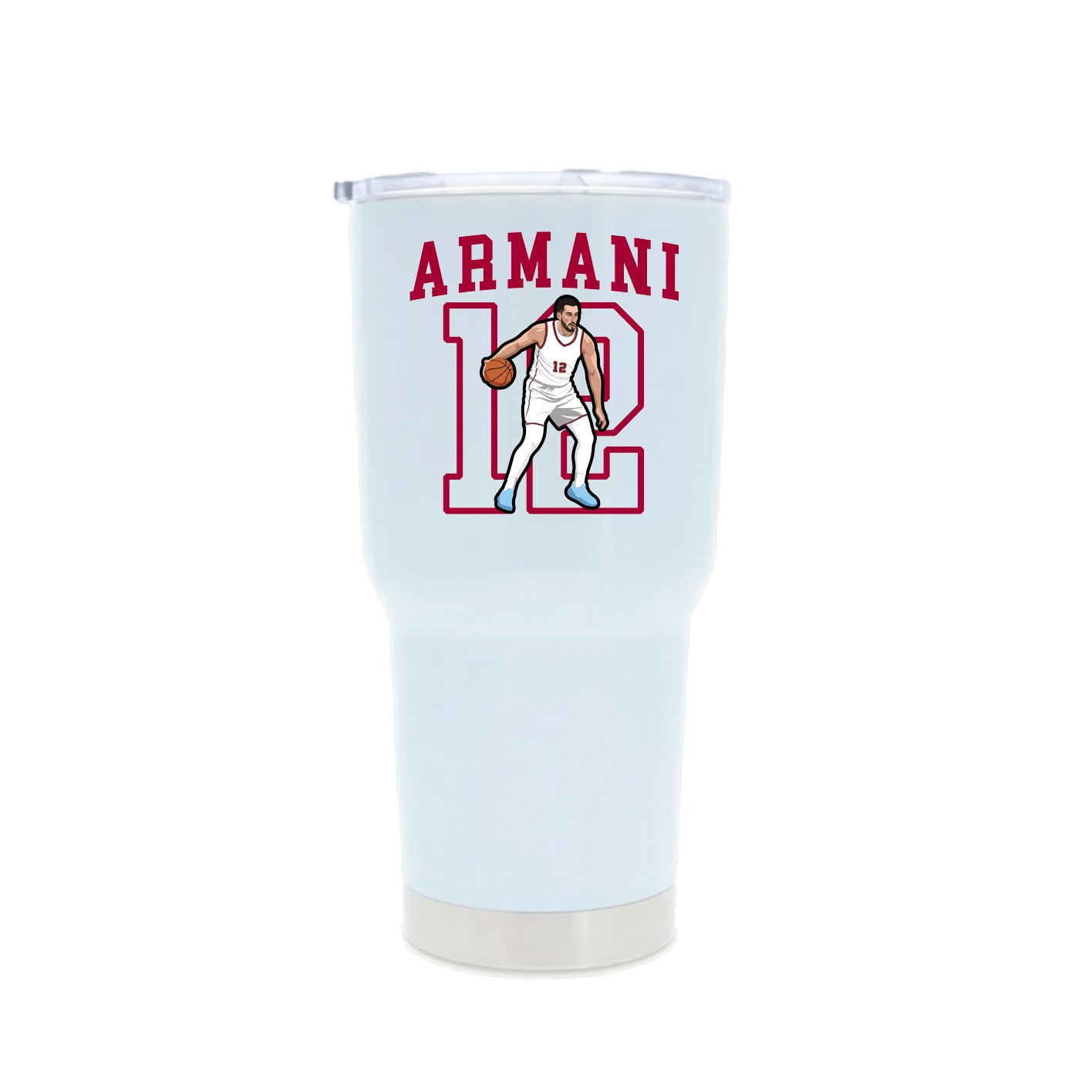 30oz Stainless Steel Tumbler — Shirsey in White