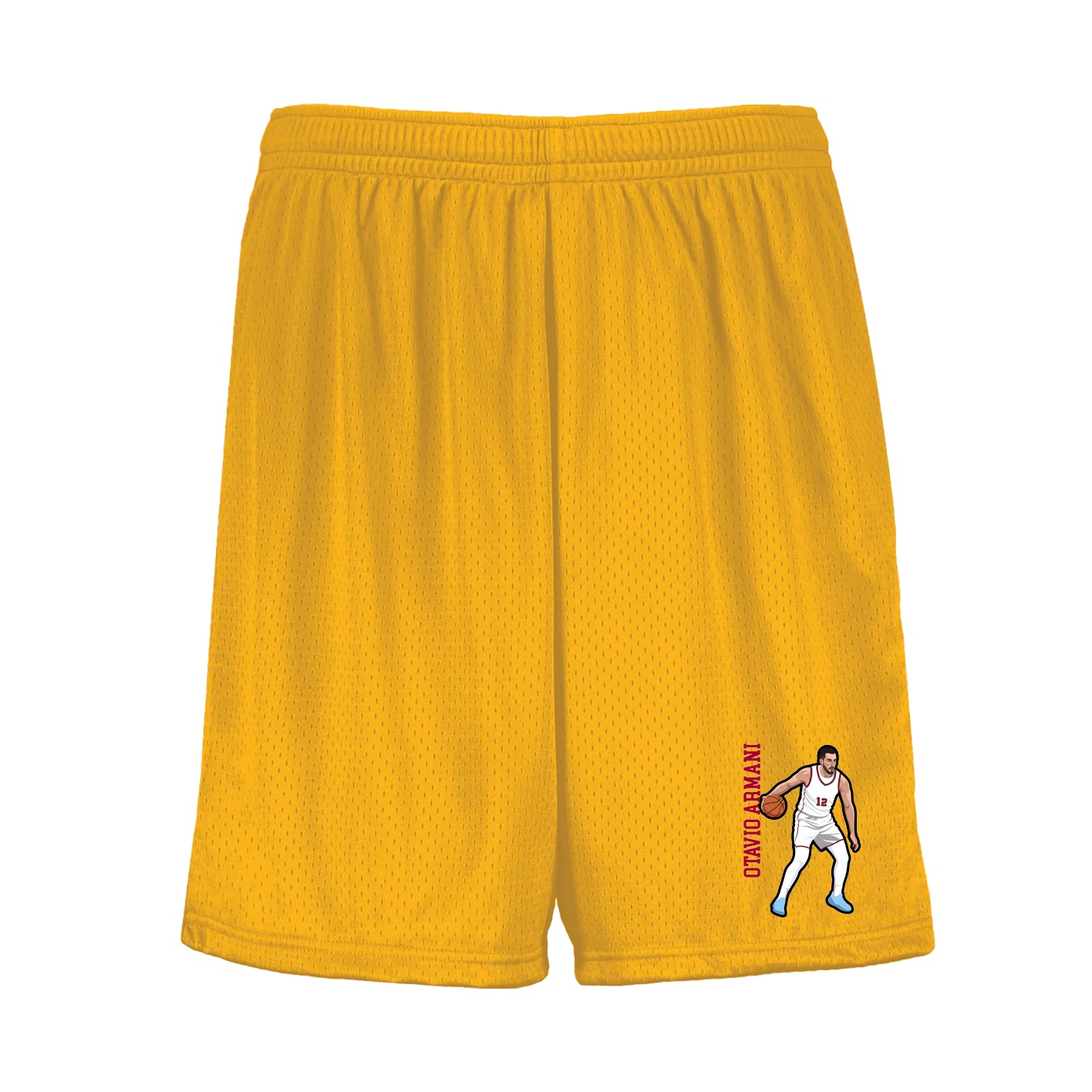 Shorts — Name Vertical in Gold
