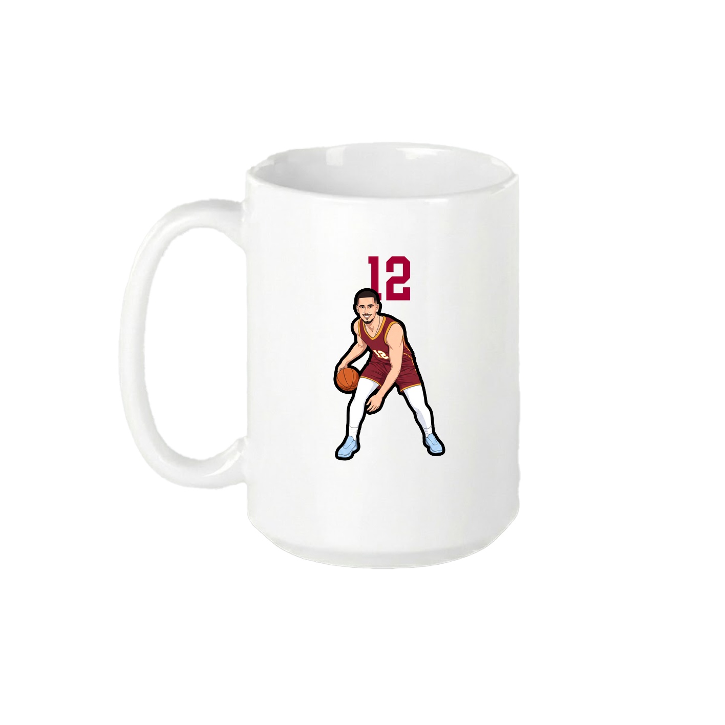 15oz Coffee Mug — Number Top in White
