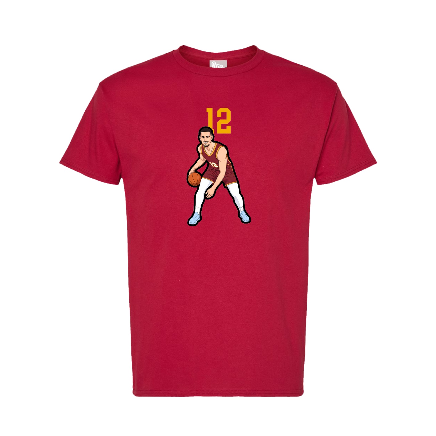 Tee — Number Top in Crimson
