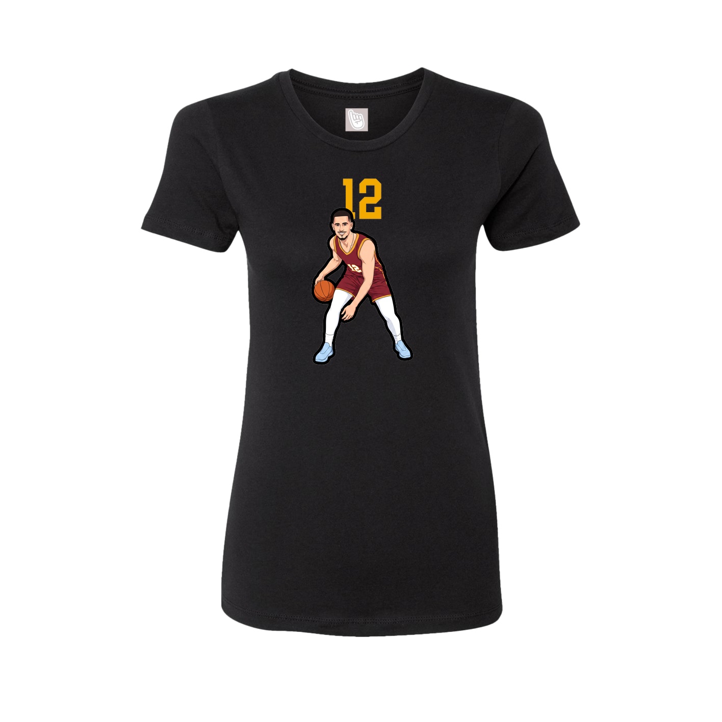 Womens Tee — Number Top in Black