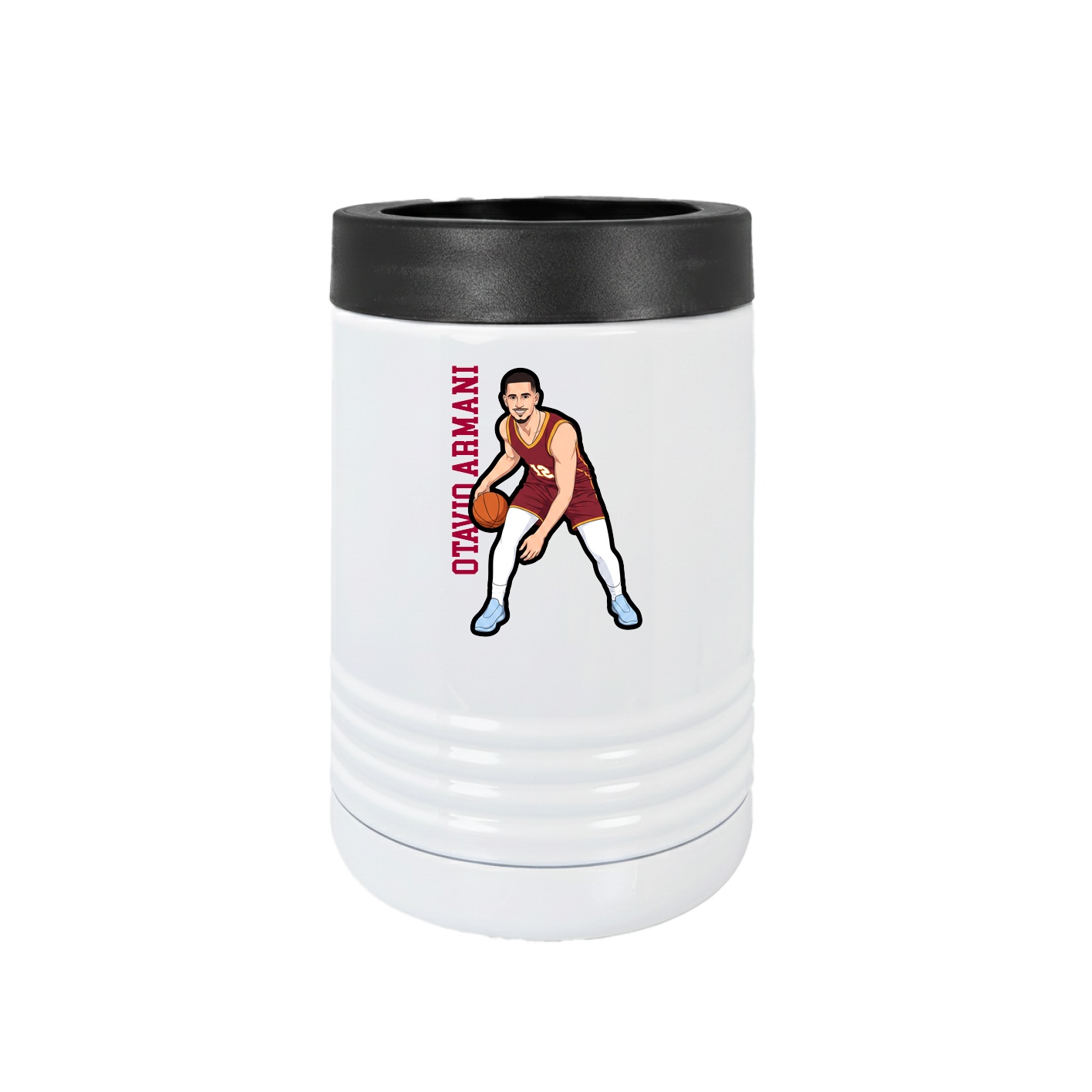 Beverage Holder — Name Vertical in White