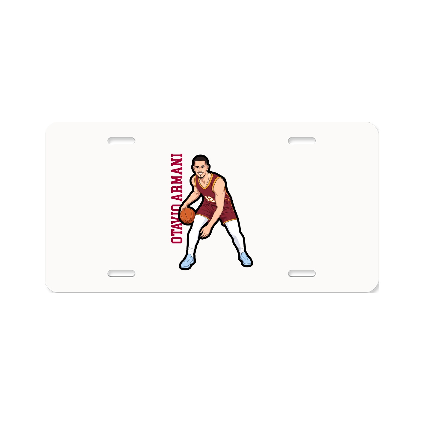 License Plate — Name Vertical in Classic