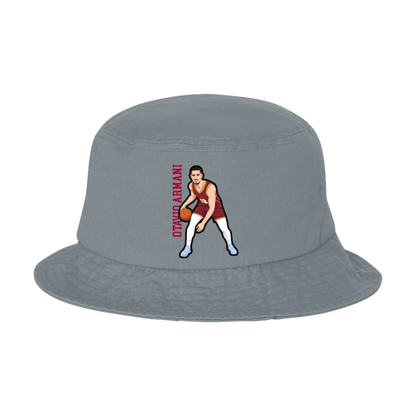 Bucket Cap — Name Vertical in Grey