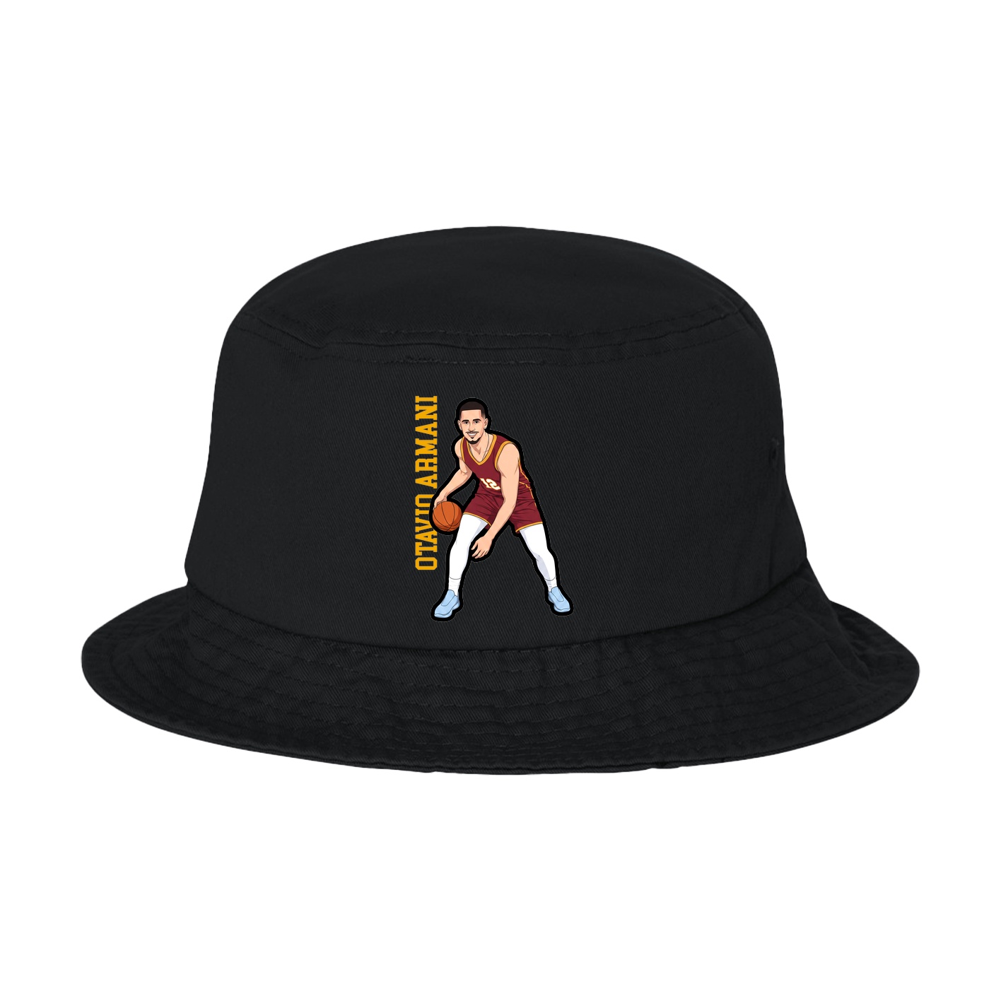 Bucket Cap — Name Vertical in Black
