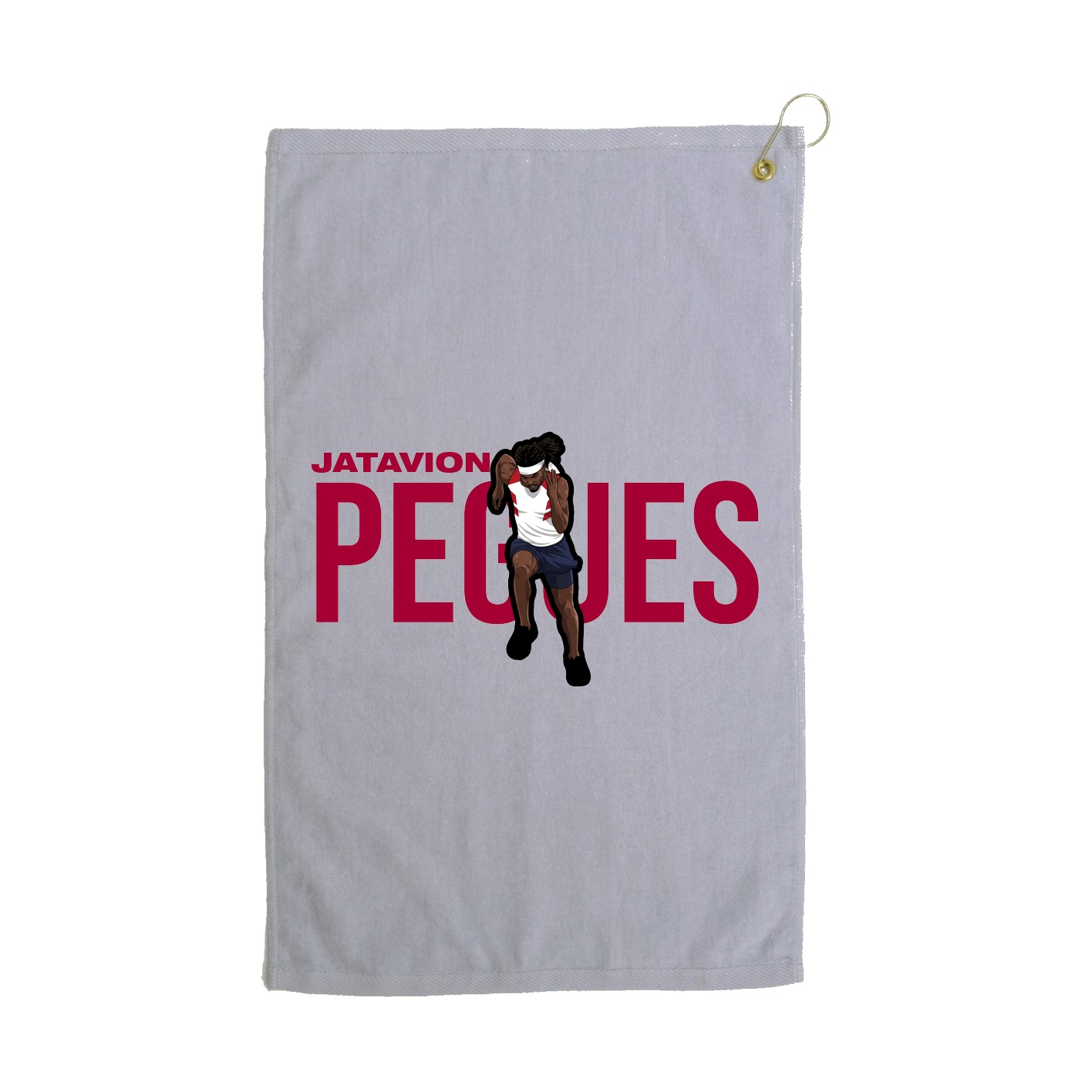 Golf Towel — Player Name in Grey