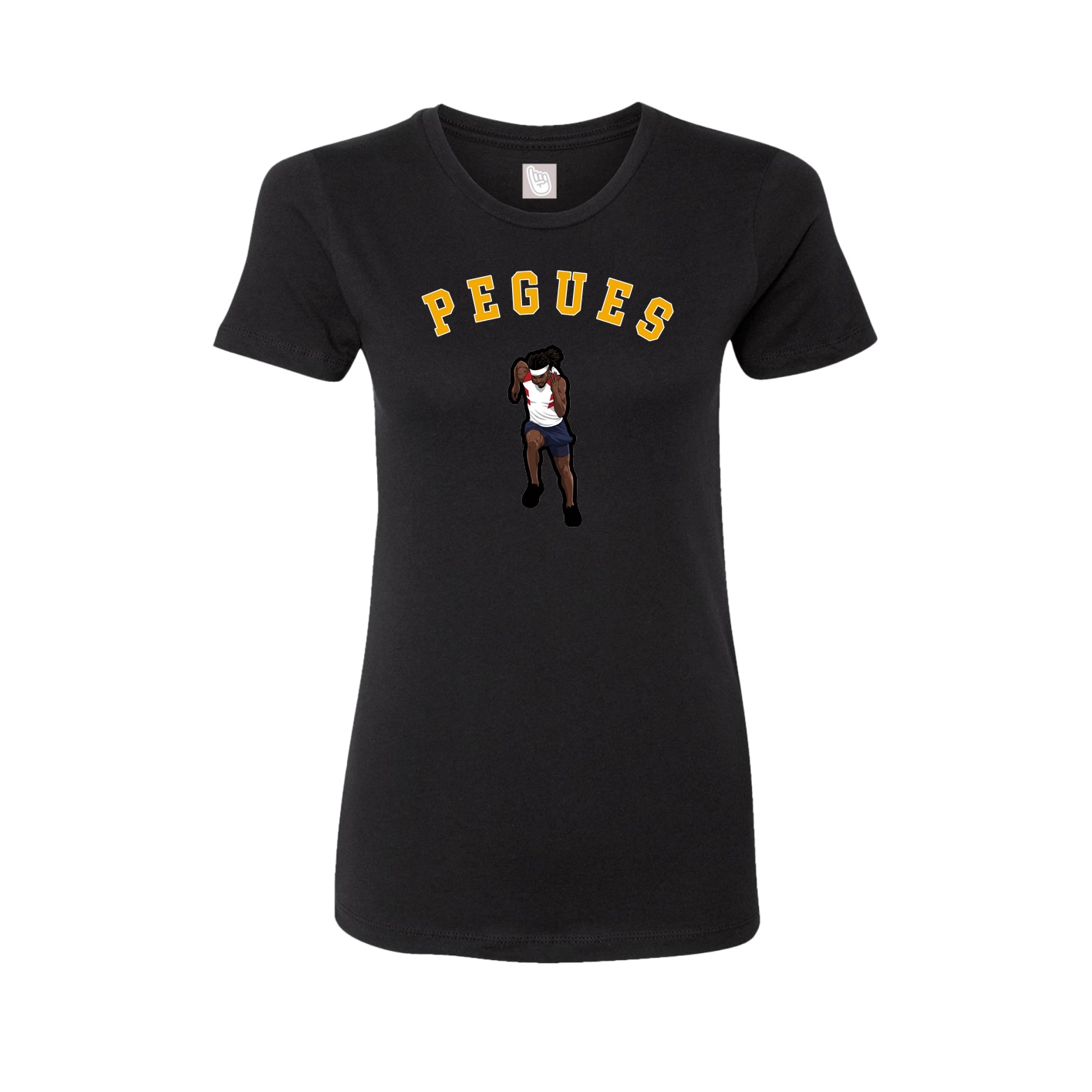 Fitted Women's Tee — Shirsey Arch in Black