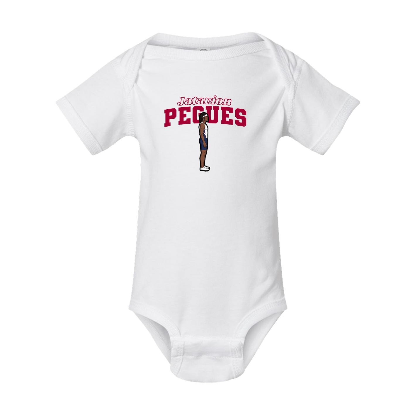 Baby Onesie — Name Arch in White