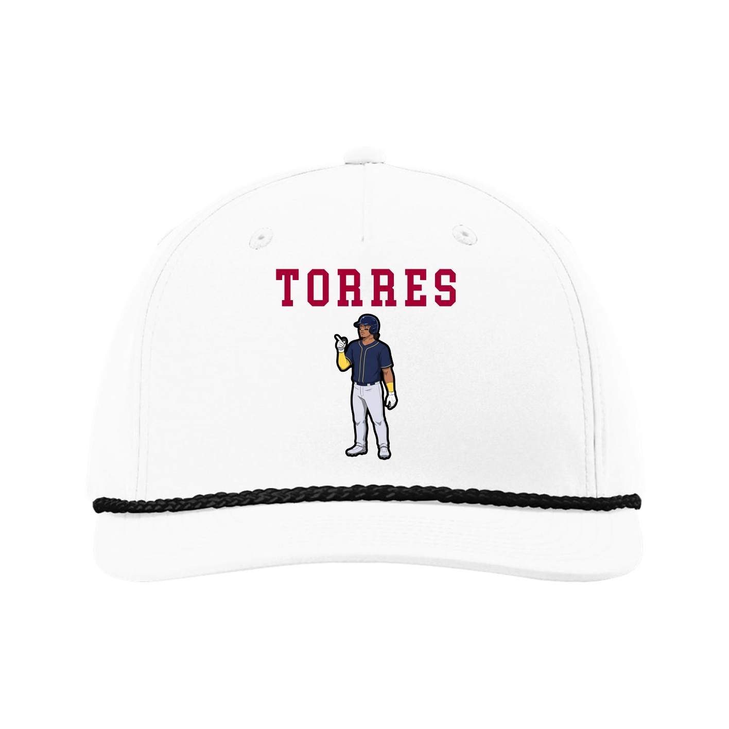 Five-Panel Classic Rope Cap — Shirsey in White