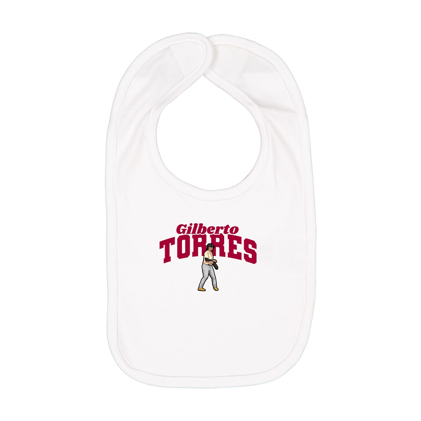 Infant Bib — Signature Arch in White