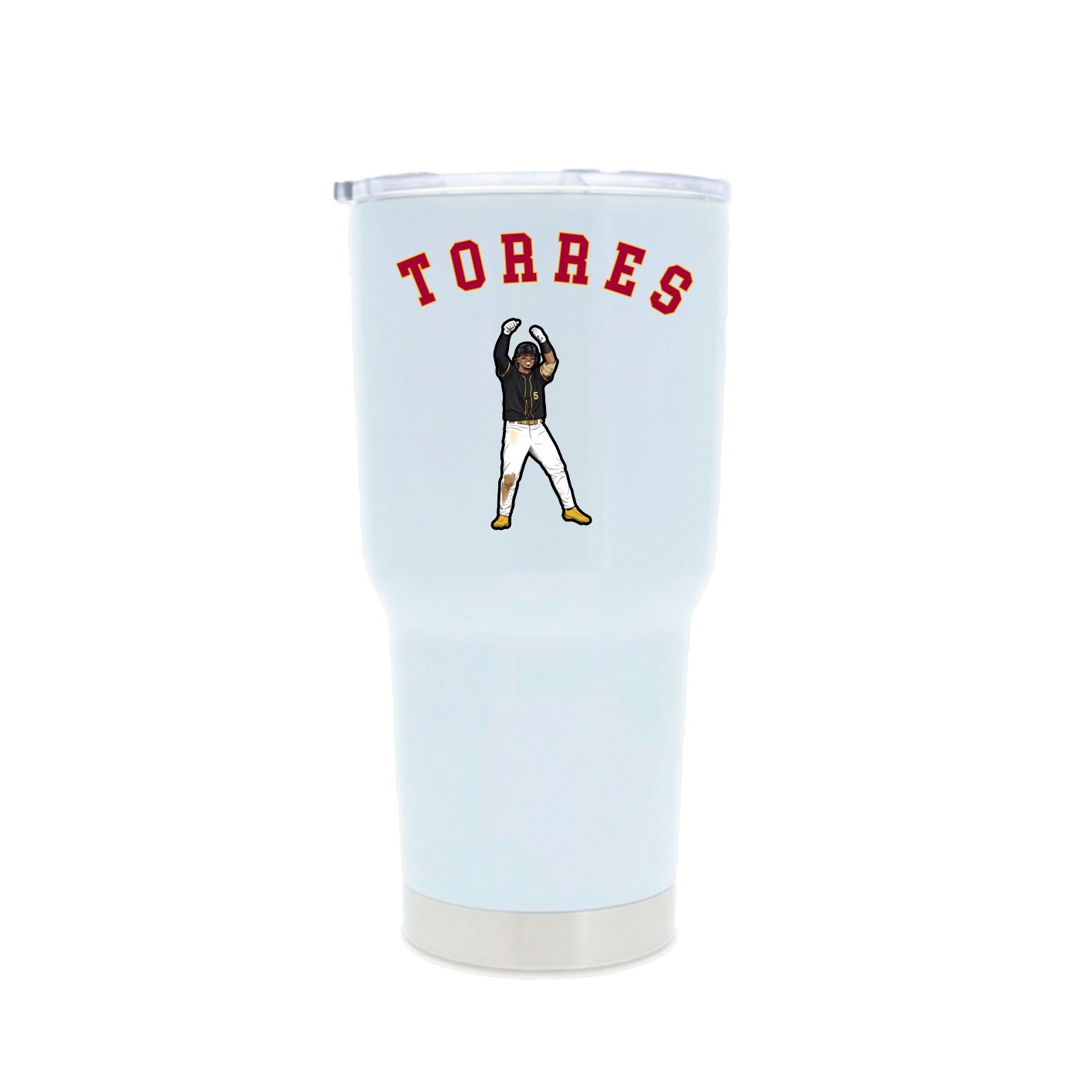 30oz Stainless Steel Tumbler — Shirsey Arch in White