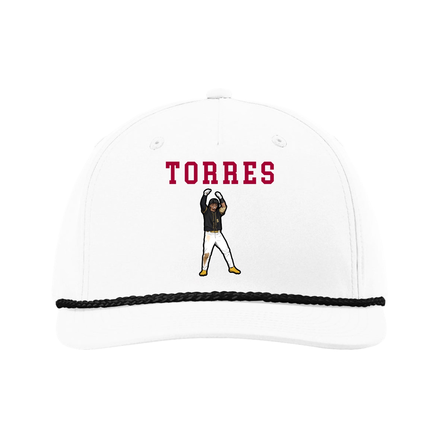 Five-Panel Classic Rope Cap — Shirsey in White