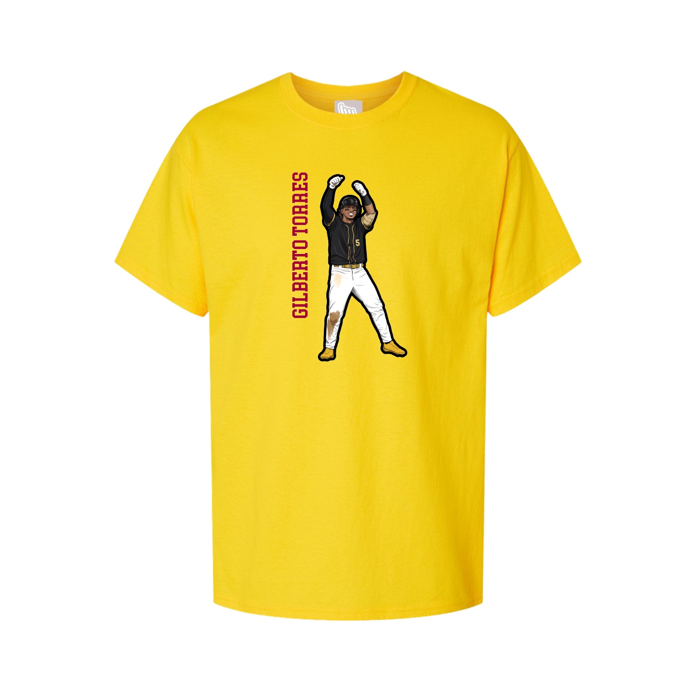 Tee — Name Vertical in Gold