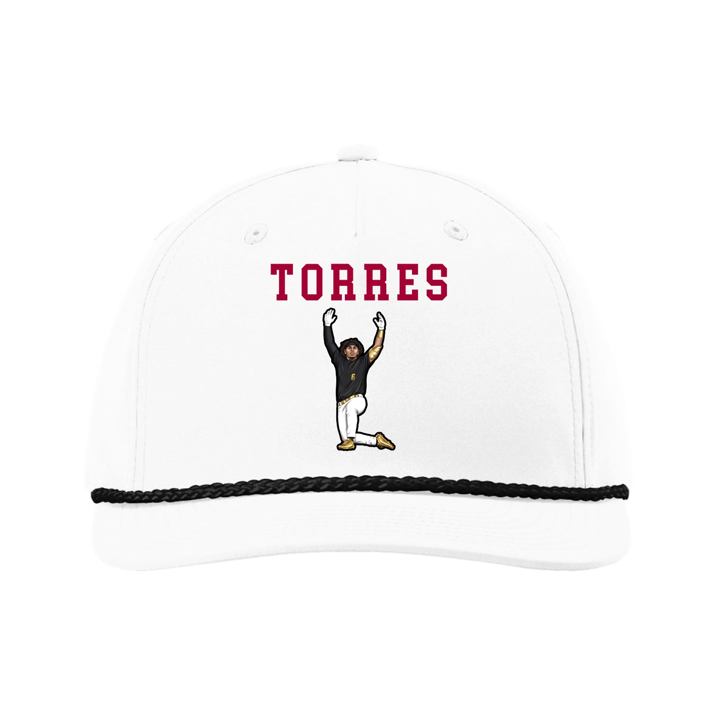 Five-Panel Classic Rope Cap — Shirsey in White