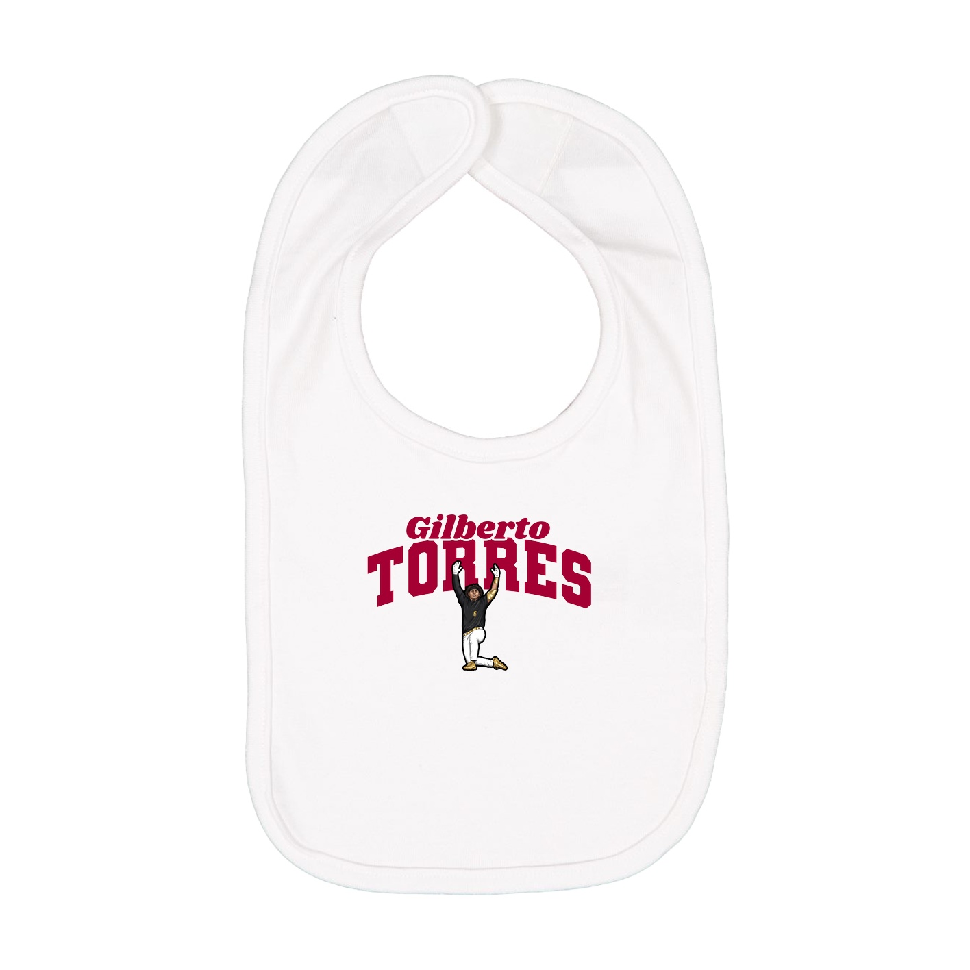 Infant Bib — Signature Arch in White