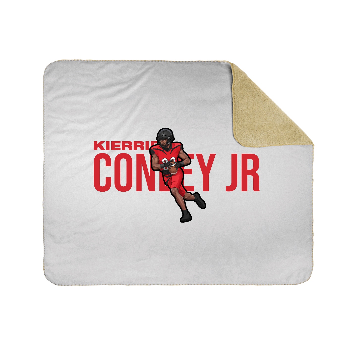 Throw Blanket — Player Name in White