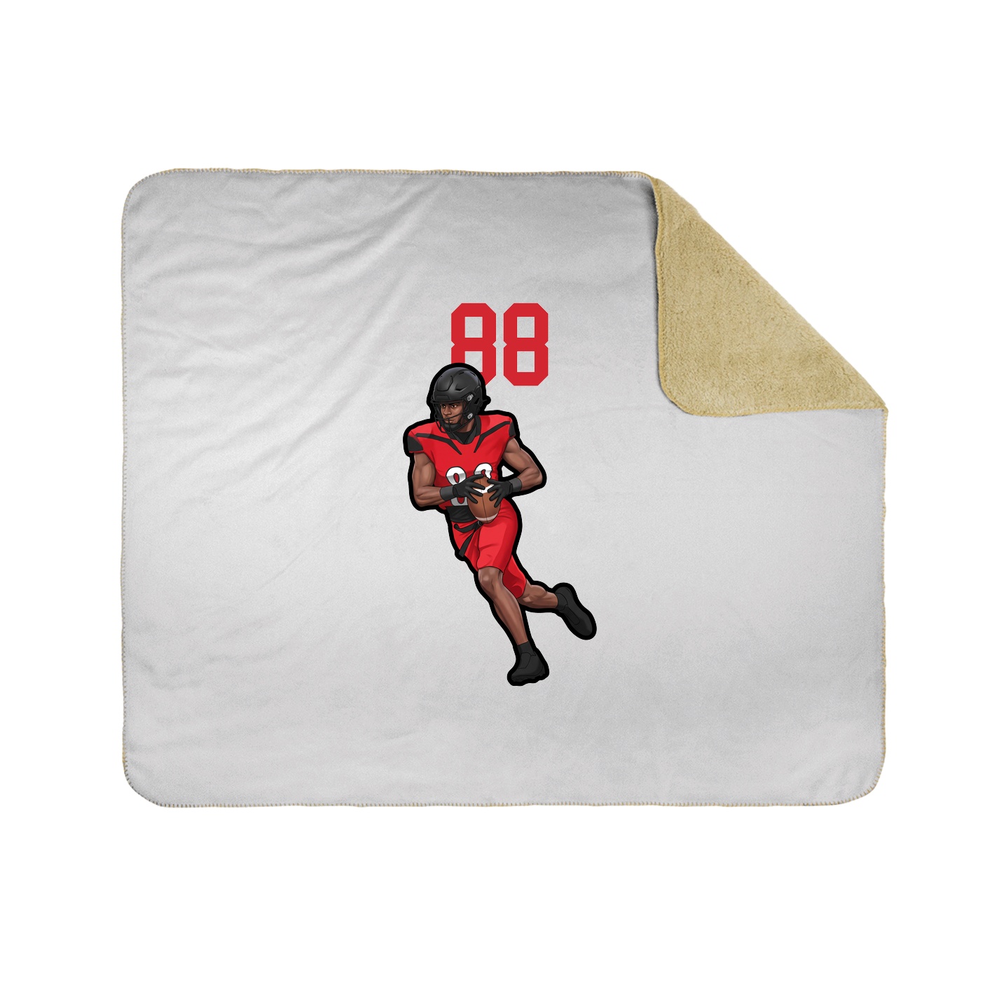 Throw Blanket — Number Top in White
