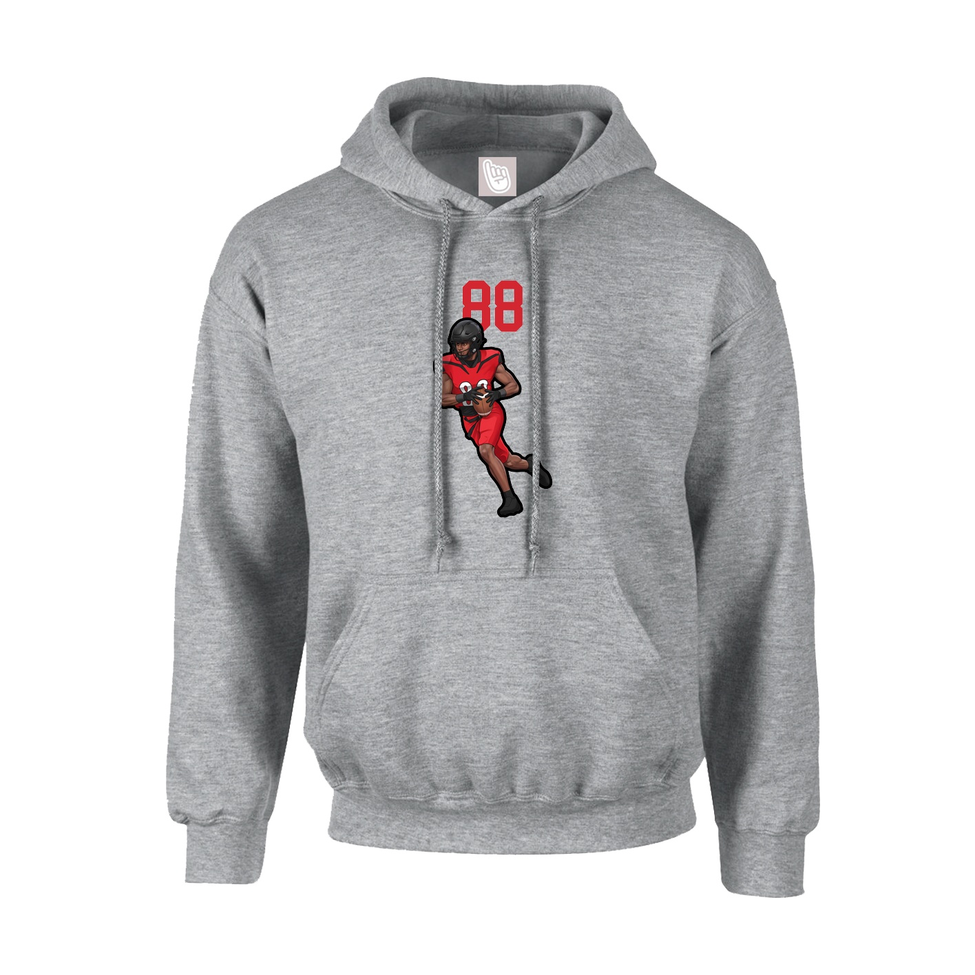 Hoodie — Number Top in Grey