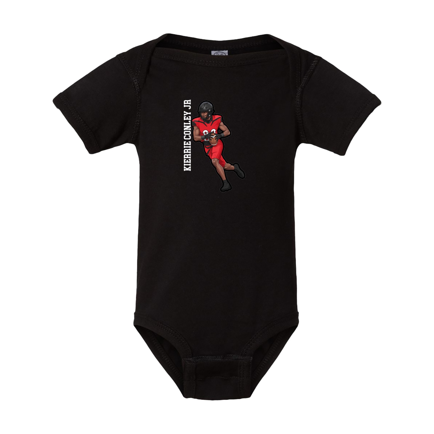Baby Onesie — Name Vertical in Black