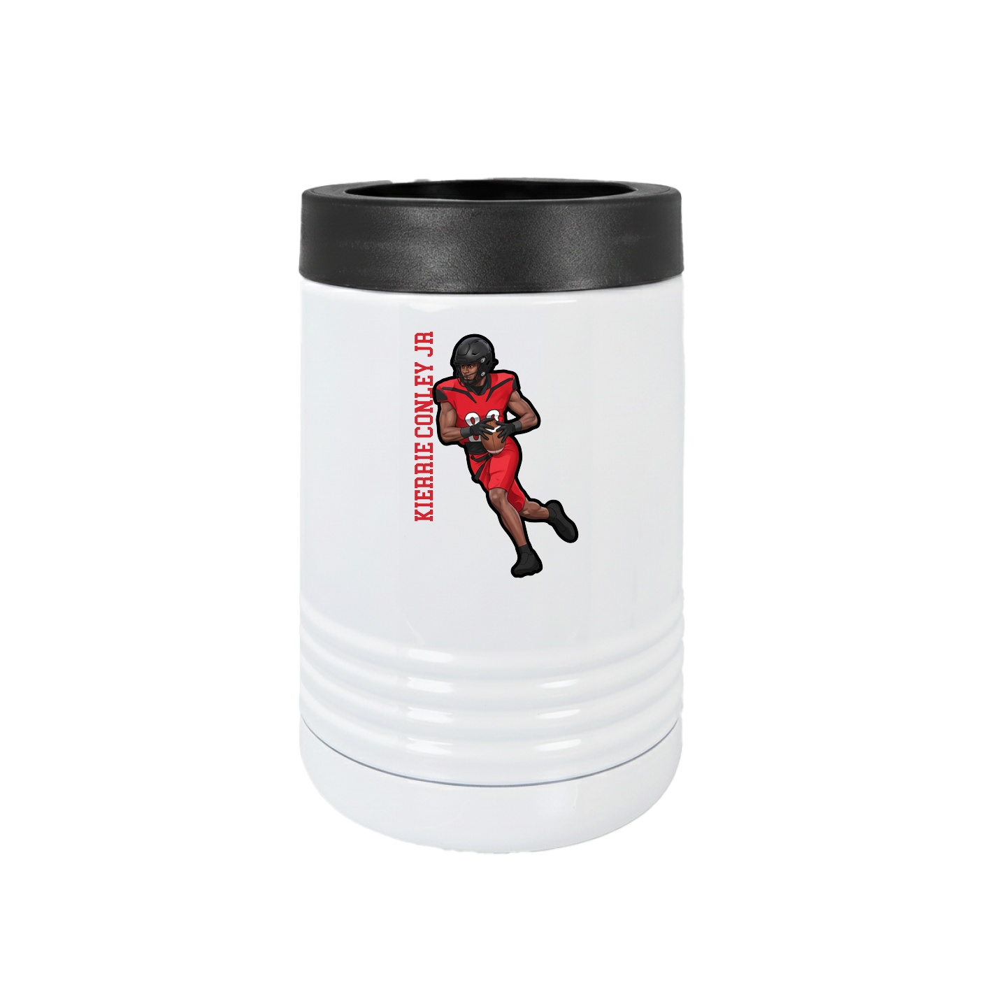 Beverage Holder — Name Vertical in White