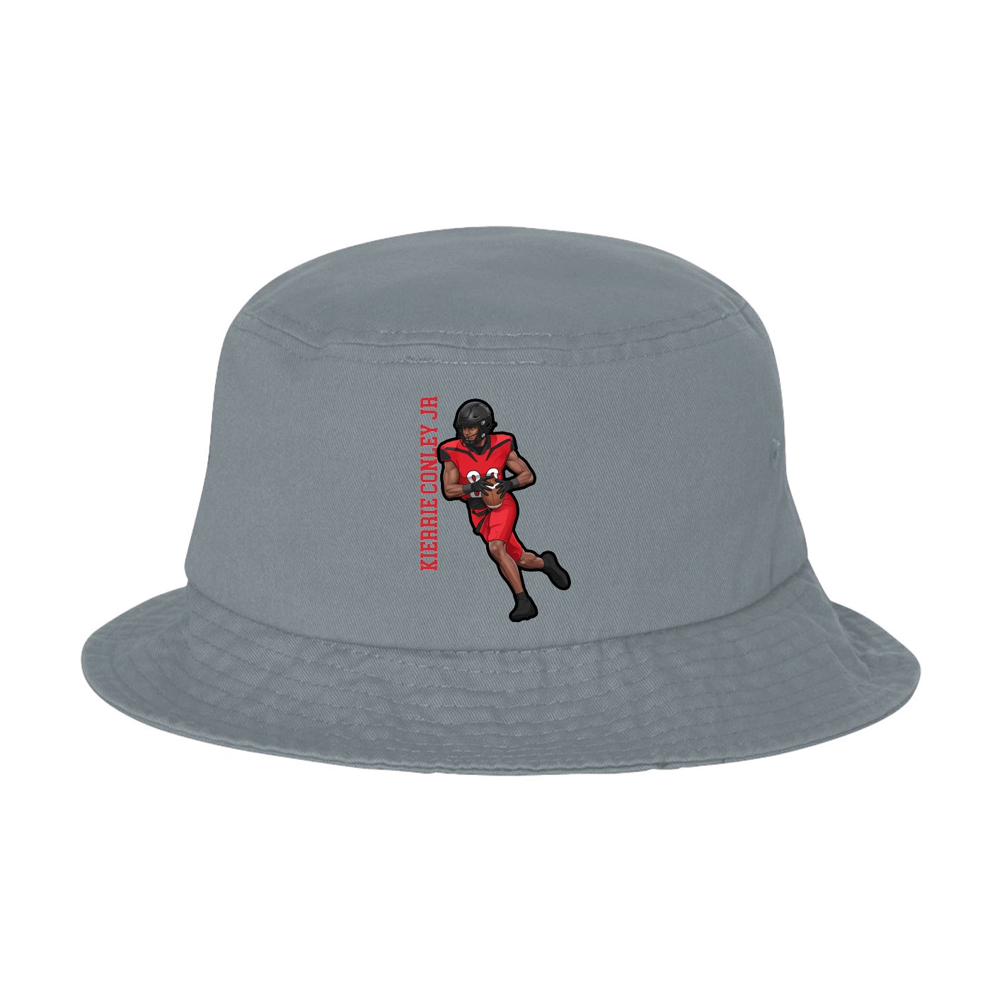 Bucket Cap — Name Vertical in Grey