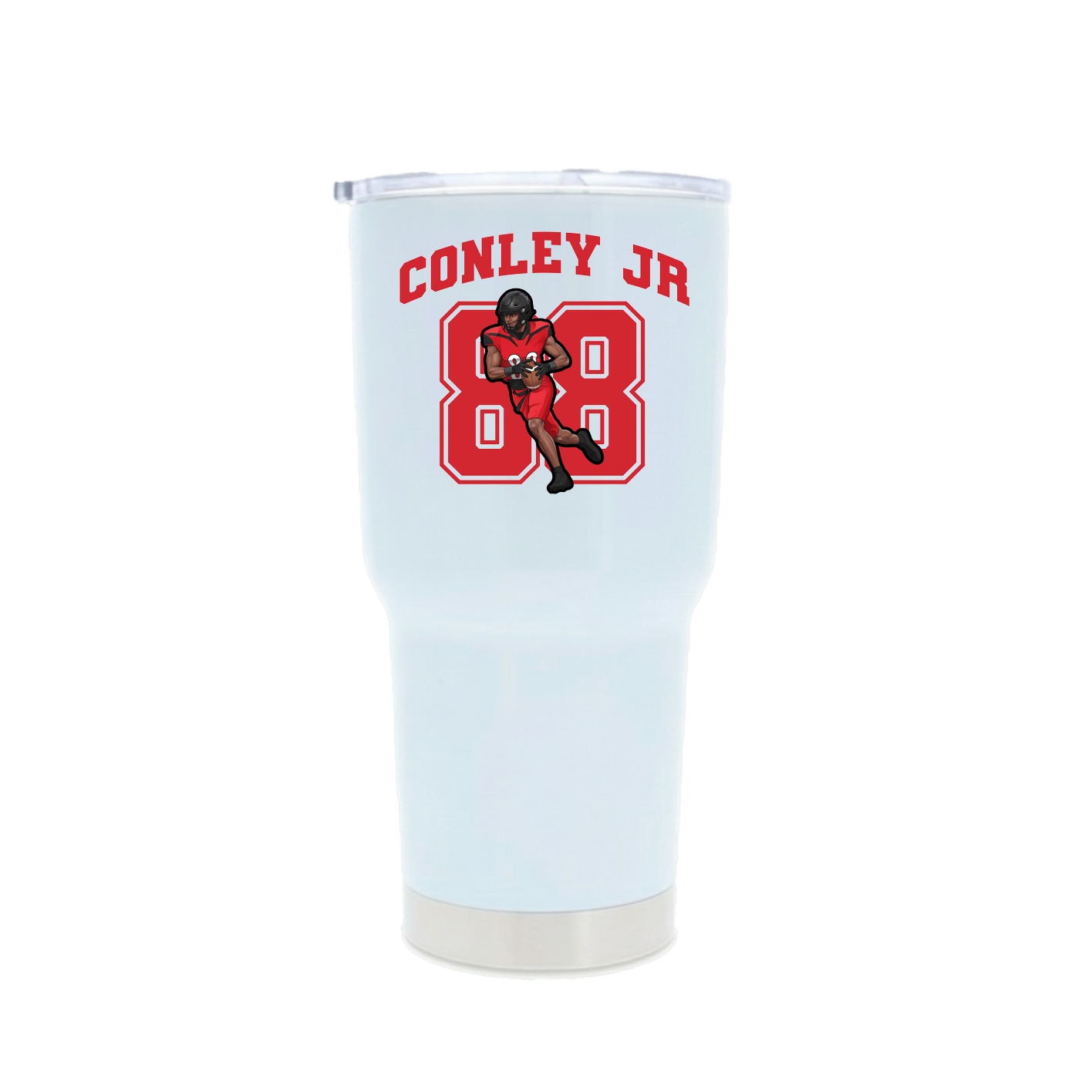 30oz Stainless Steel Tumbler — Number in White
