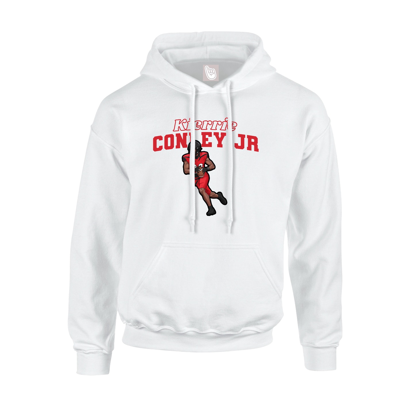 Hoodie — Name Arch in White