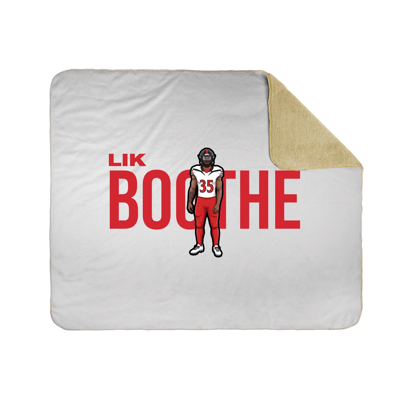 Throw Blanket — Player Name in White
