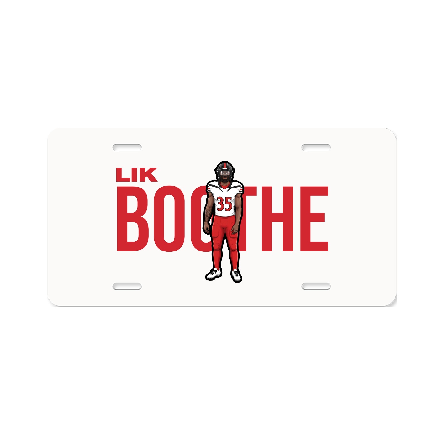 License Plate — Player Name in Classic