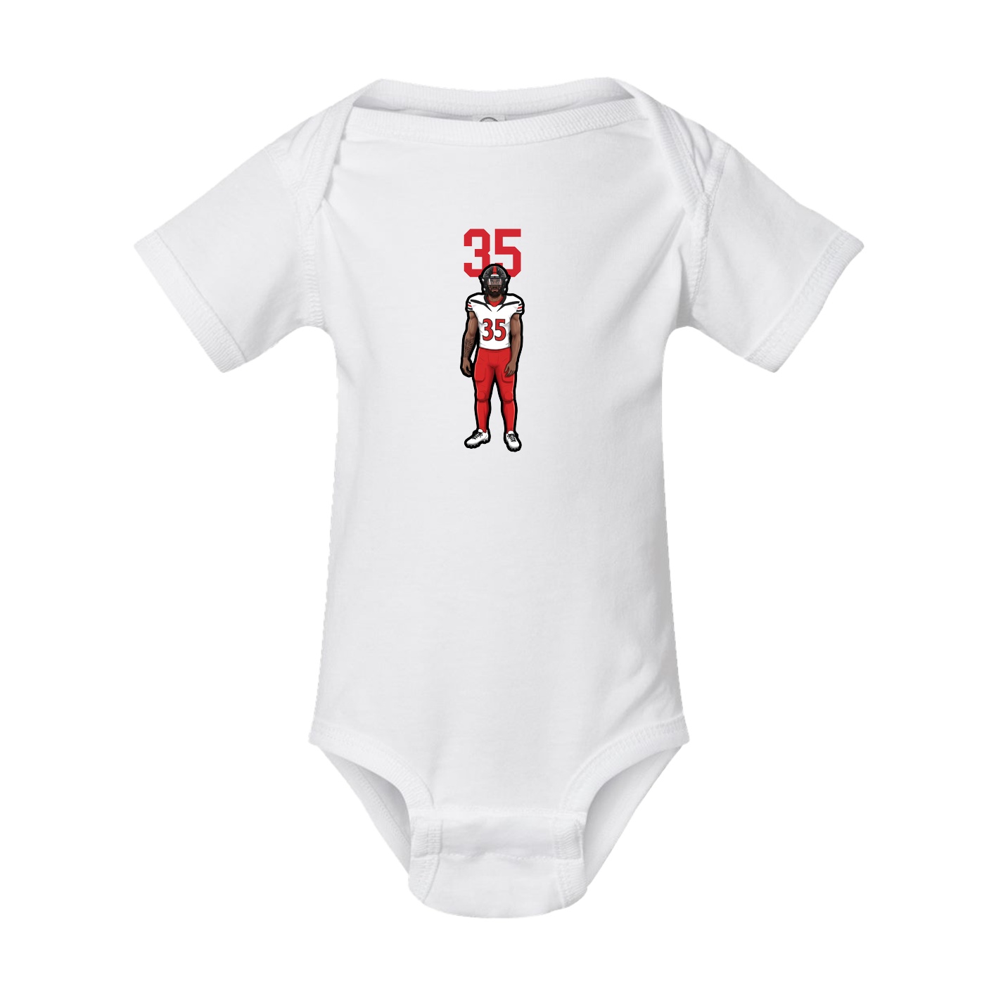 Baby Onesie — Number Top in White