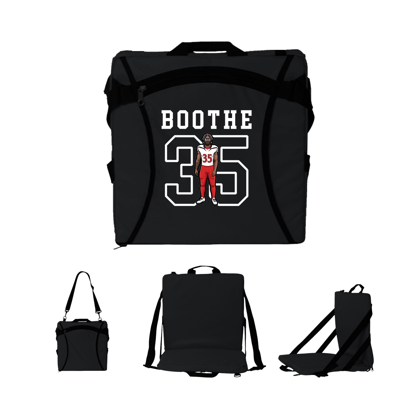 Folding Stadium Seat — Shirsey in Black
