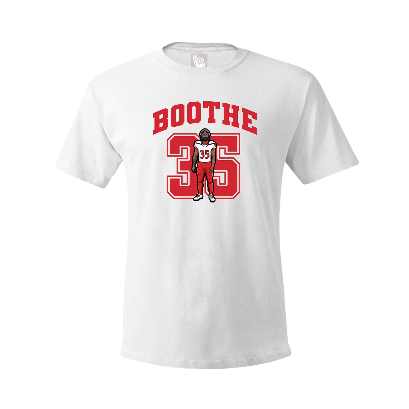 Youth Tee — Number in White