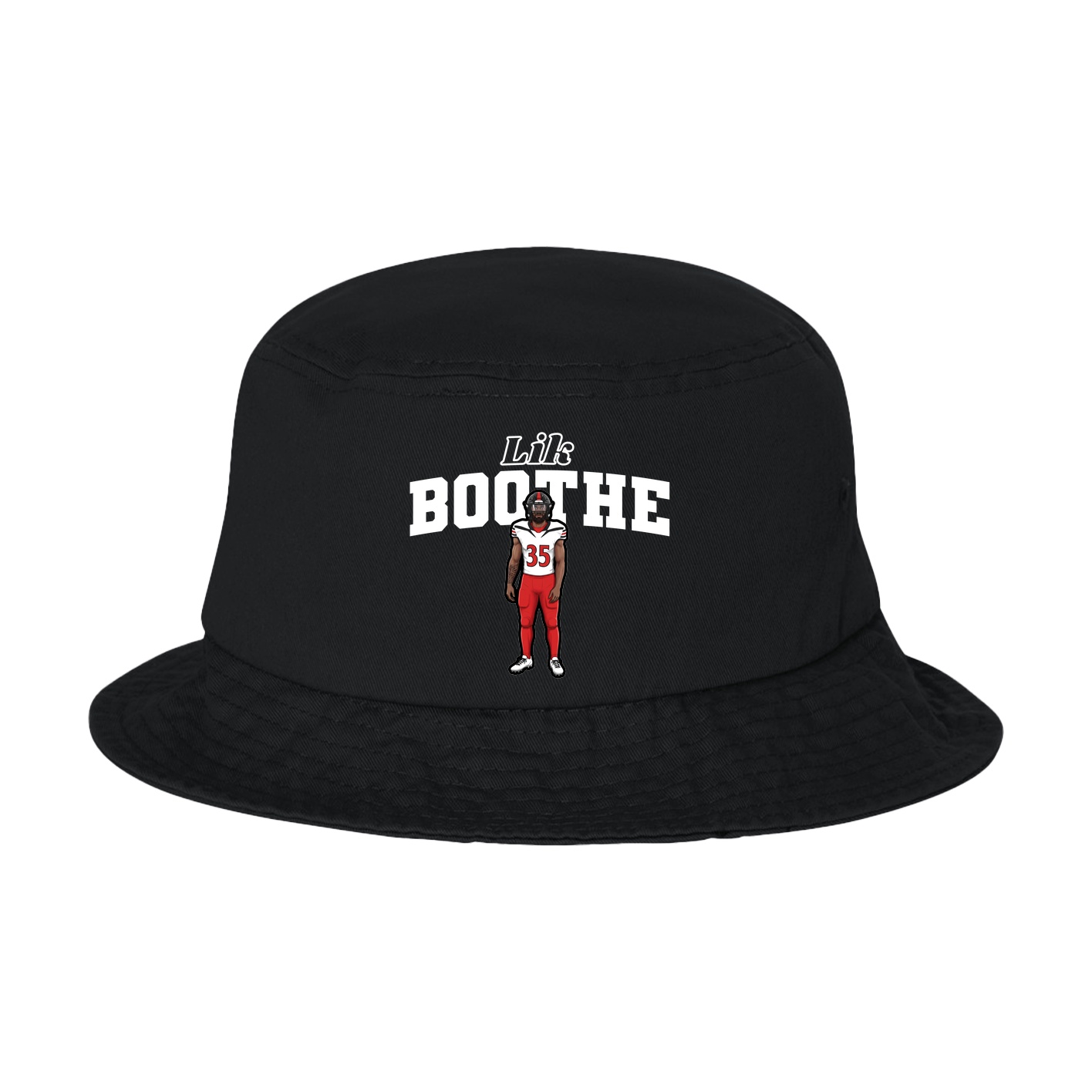 Bucket Cap — Name Arch in Black