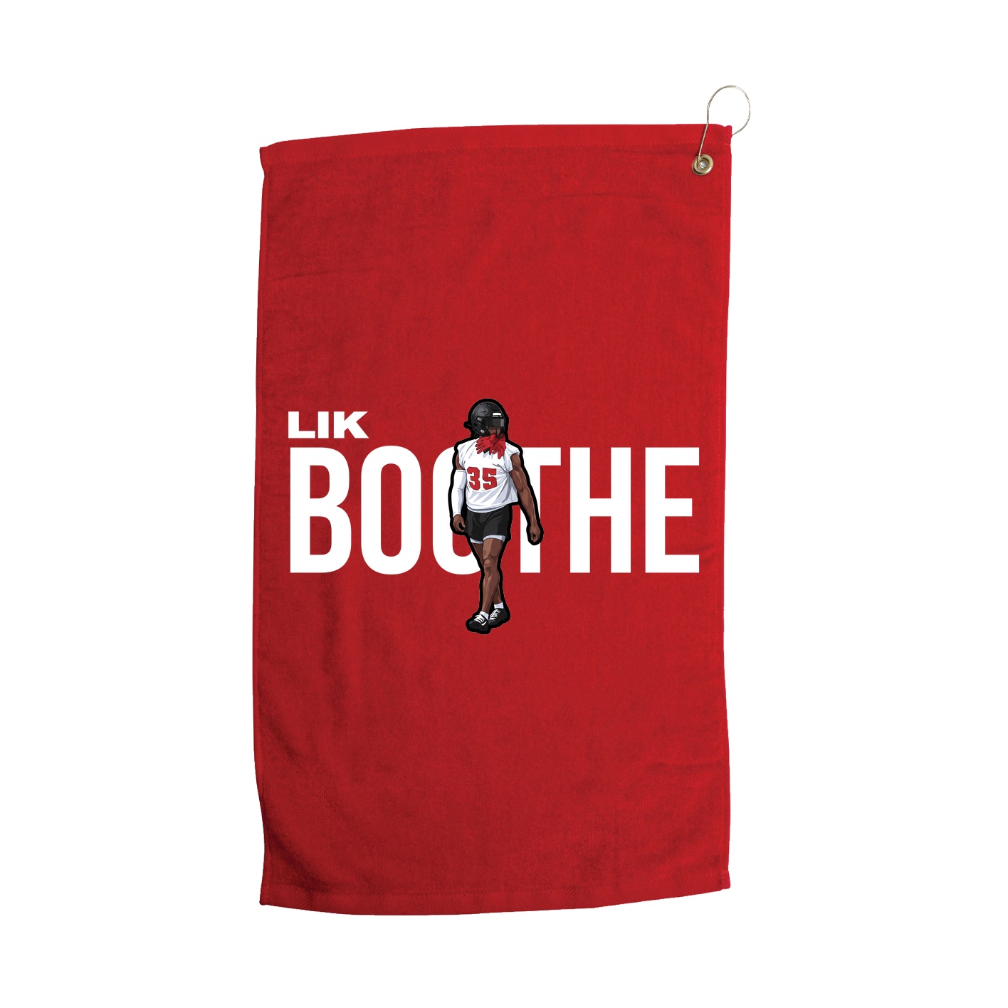 Golf Towel — Player Name in Red