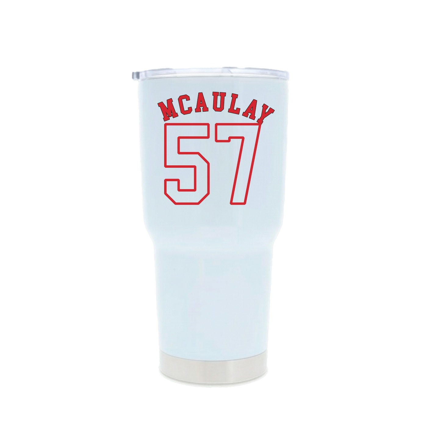 30oz Stainless Steel Tumbler — Shirsey Arch in White