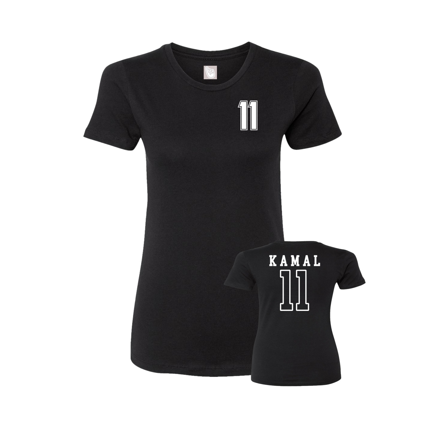 Fitted Women's Tee — Chest Back in Black