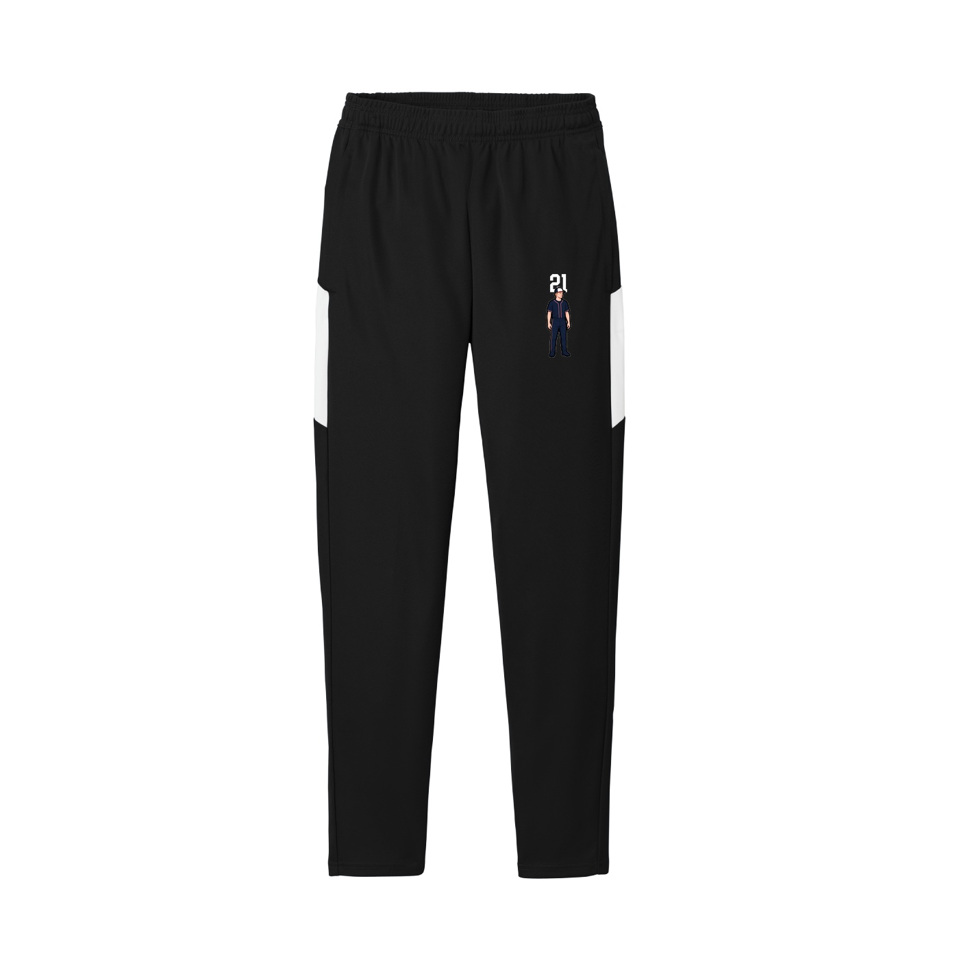 Team Travel Pant — Number Top in Black/White