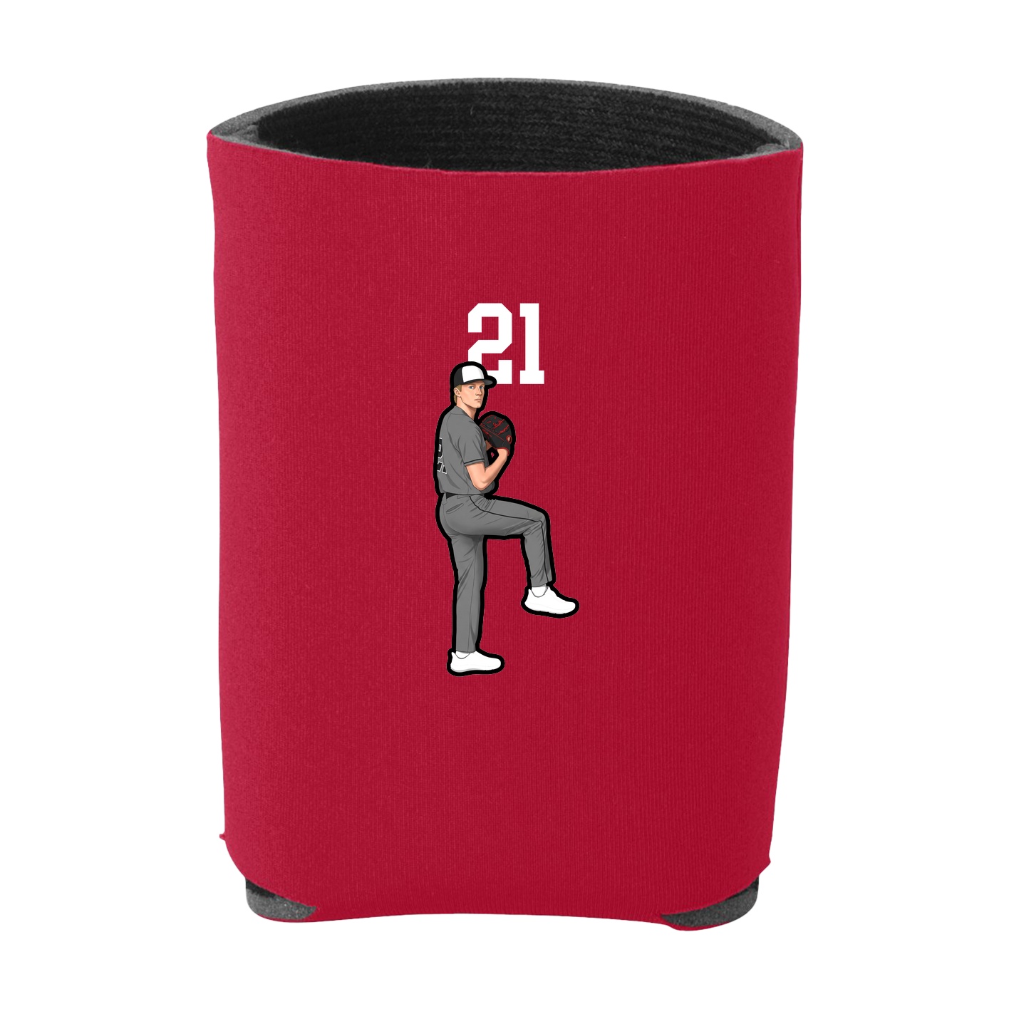 Can Holder — Number Top in Red