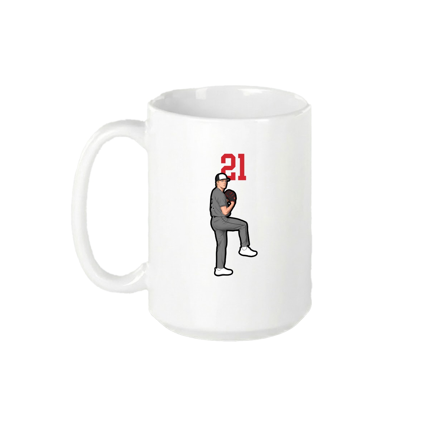 15oz Coffee Mug — Number Top in White