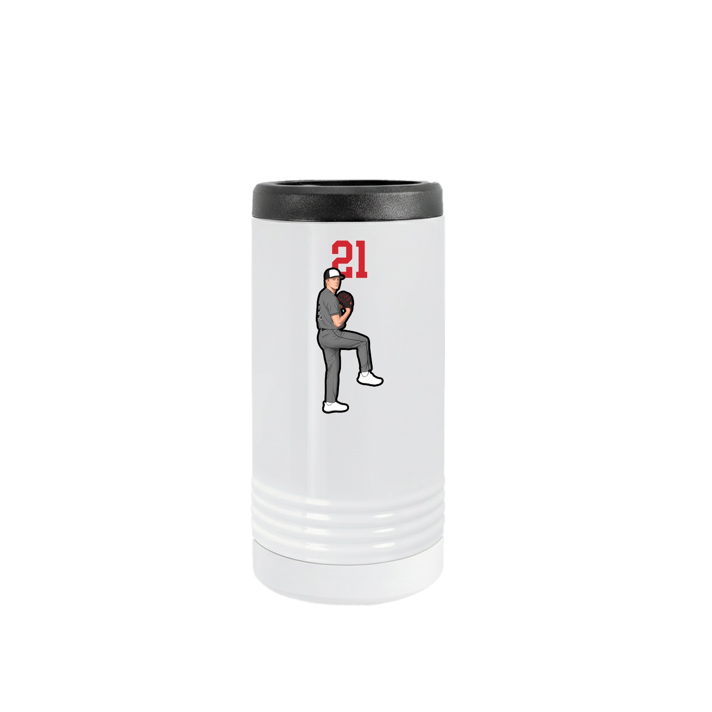 Slim Beverage Holder — Number Top in White